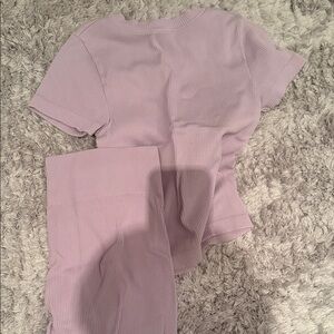 Lavender Ribbed Women's Jumpsuit